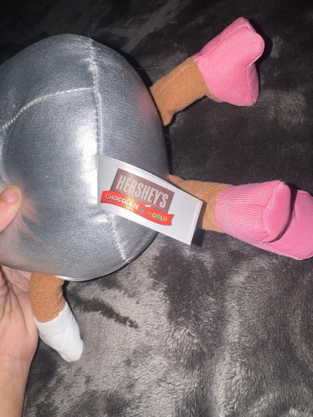 Hershey's Kisses Plush Toy Silver Pink Feet Hershey's Chocolate World